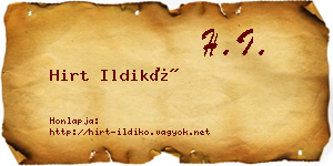 Hirt Ildikó névjegykártya