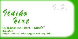 ildiko hirt business card